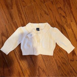 GAP Kids Ivory Knit Cardigan
